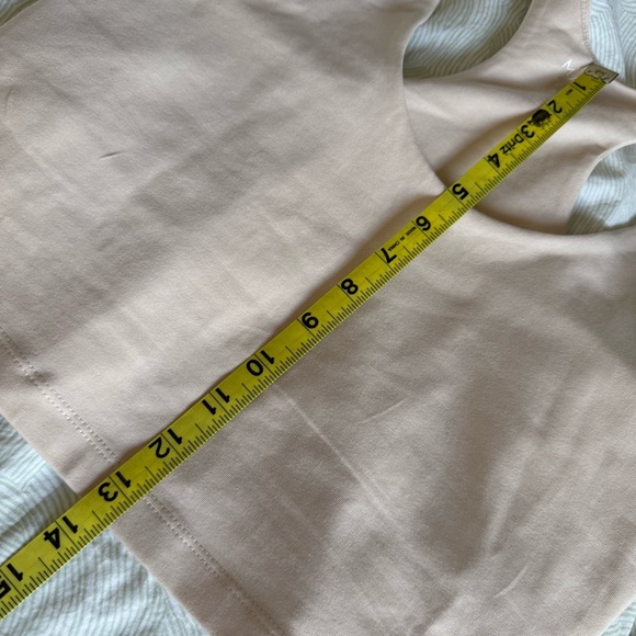 MATE The Label Organic Stretch Racer Tank w/ Shelf Bra - Large / Bone IMPERFECT - Picture 8 of 9